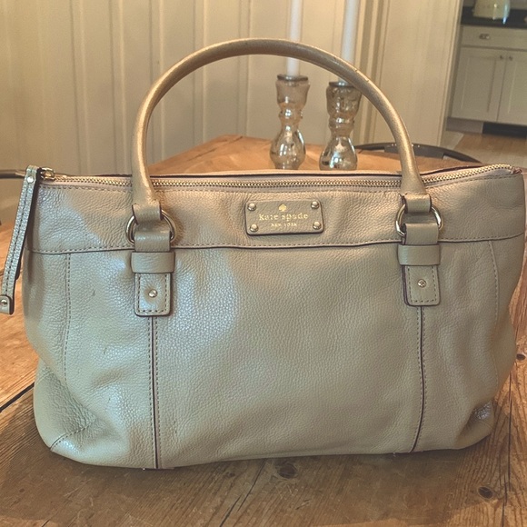 Kate Spade “BERKSHIRE ROAD TEEGAN “ Tote in Cafe Pebble Grain Leather - Picture 1 of 9
